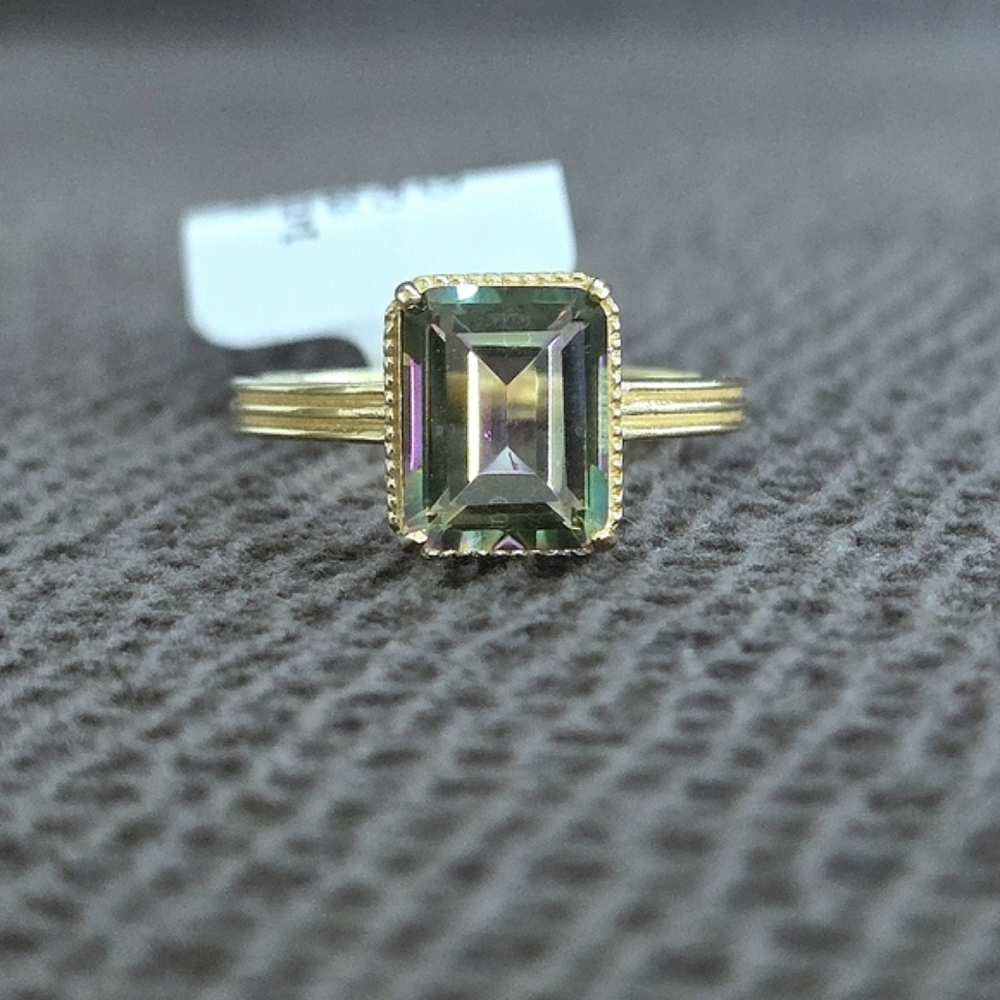 Shivam Rectangular Green💚 Quartz Ring💍 - NWT - Picture 12 of 16